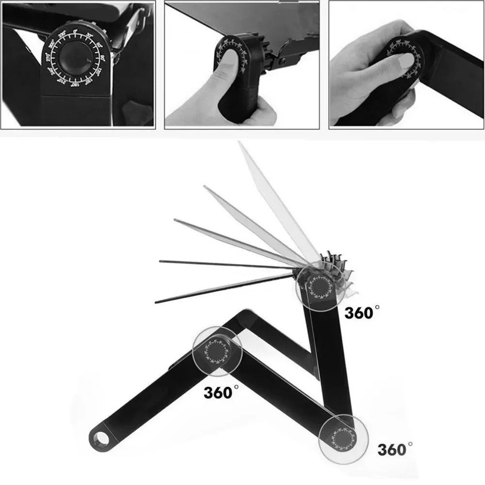 Ergonomiskt laptopstativ – justerbar höjd & vinkel för bättre hållning
