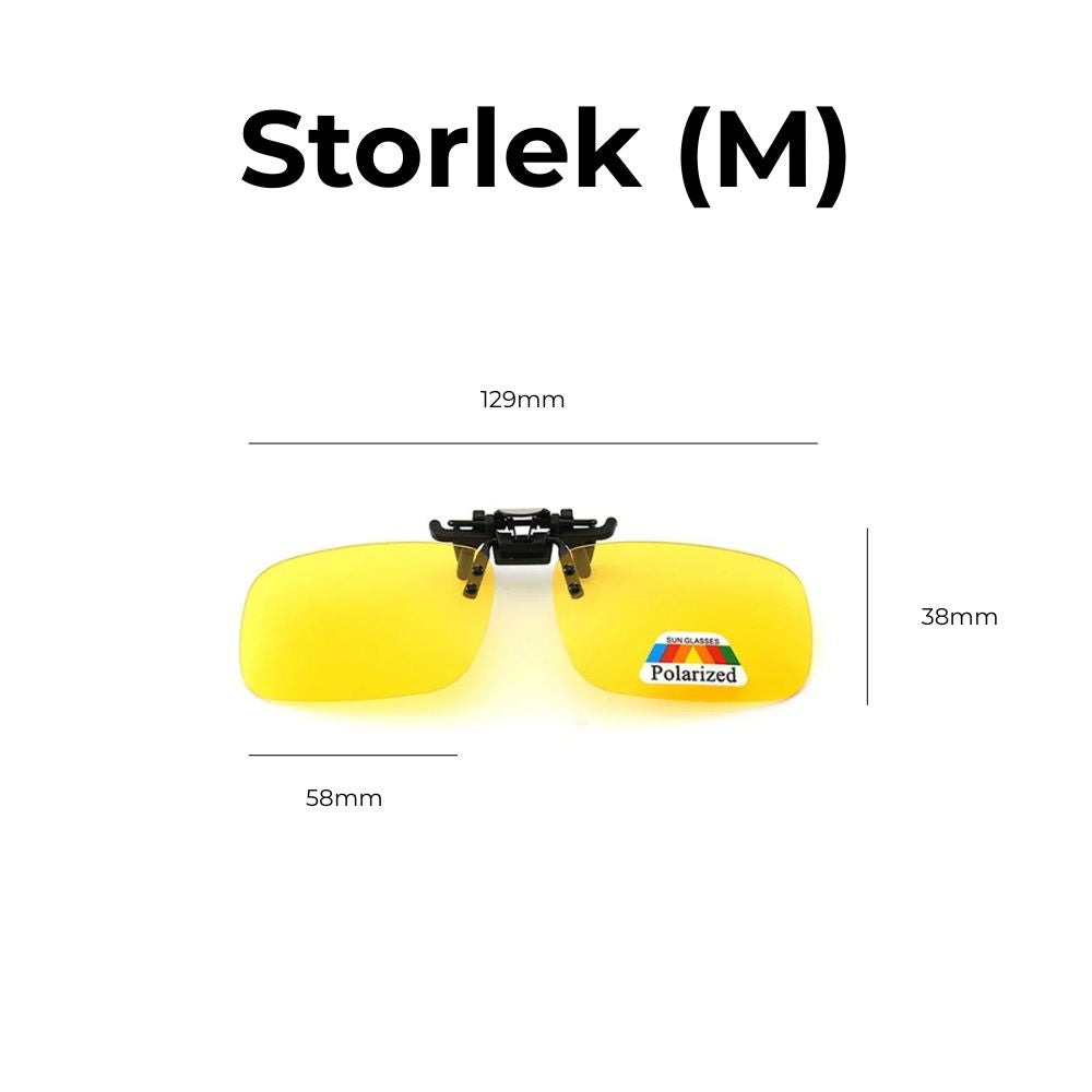Glasögon för mörkerkörning - Clip-On Polariserade