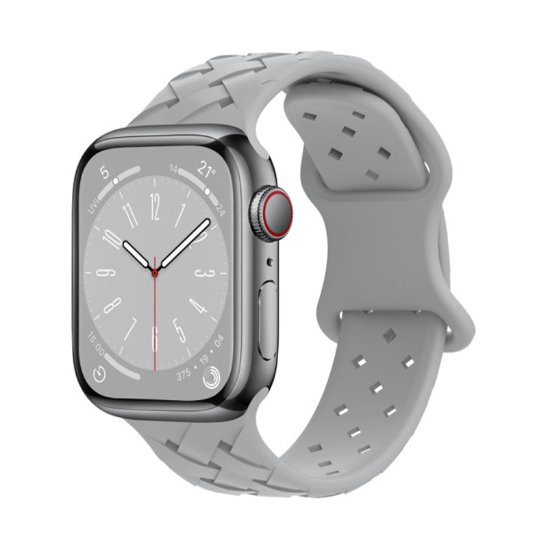 Apple Watch Armband - Braided Silicon Grå