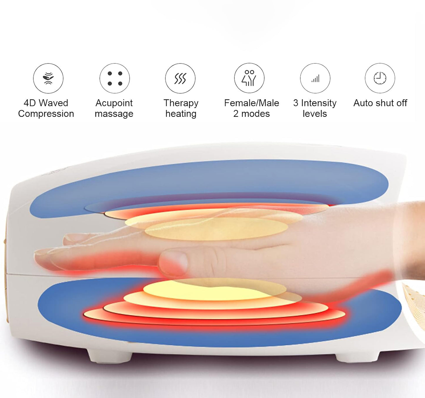 Handmassage med värme för artrit, ledvärk och blodcirkulation