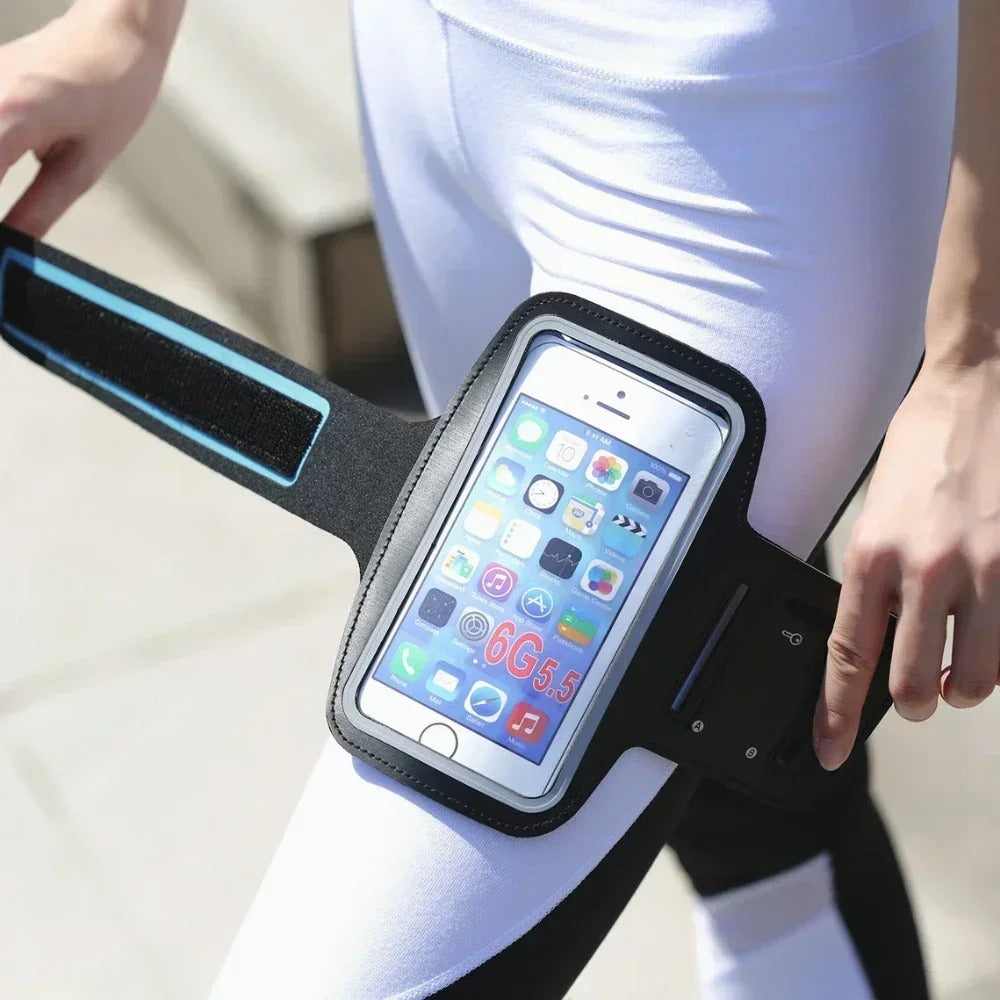 Mobilarmband för löpning – justerbart fodral med skärmskydd