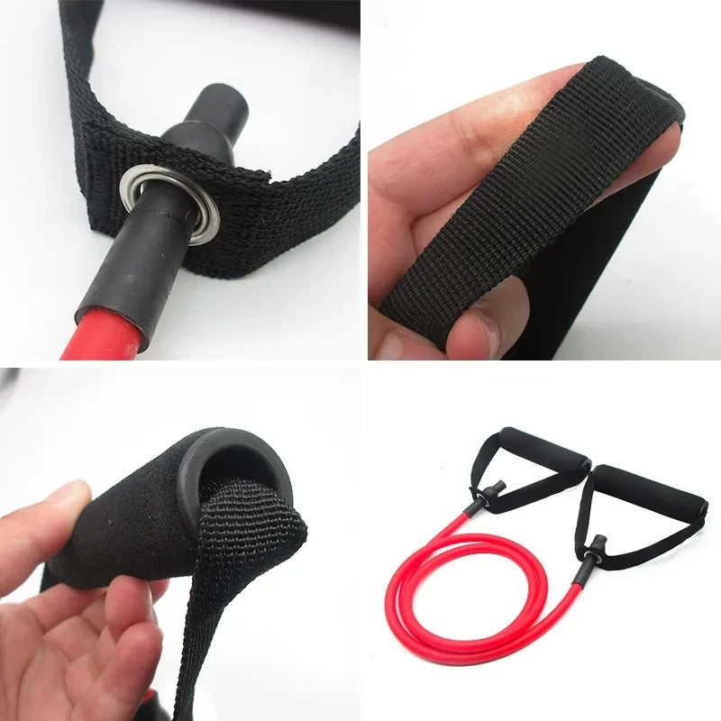 Träningsband med handtag - flera motståndsnivåer