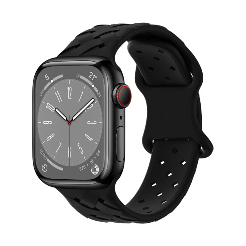 Apple Watch Armband - Braided Silicon Svart