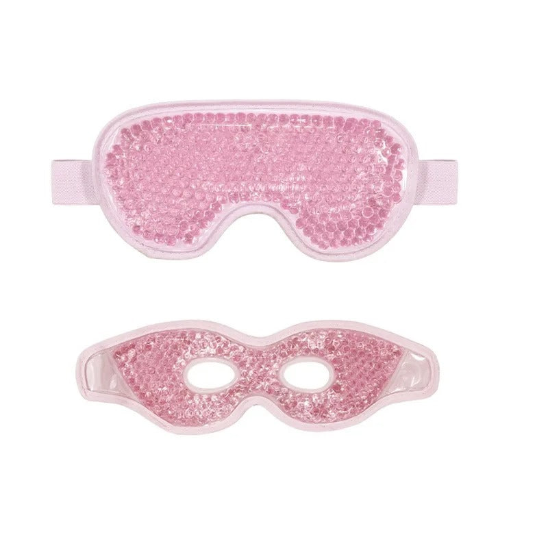 Ögonmask med kyla och värme för svullnad och trötta ögon (2st) Rosa