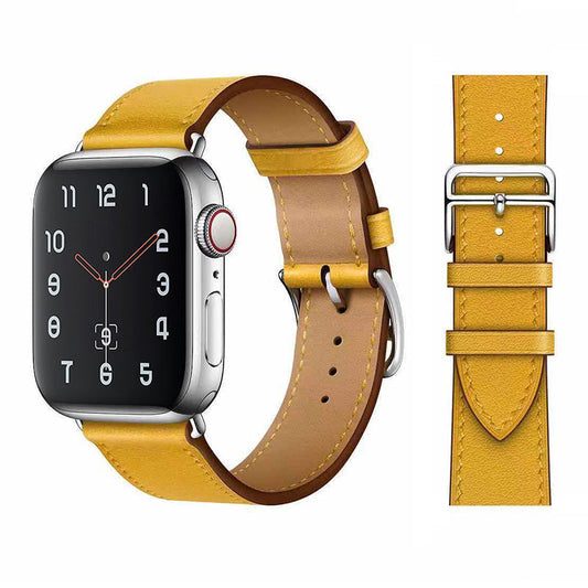 Apple Watch Armband - Leather Strap Gul