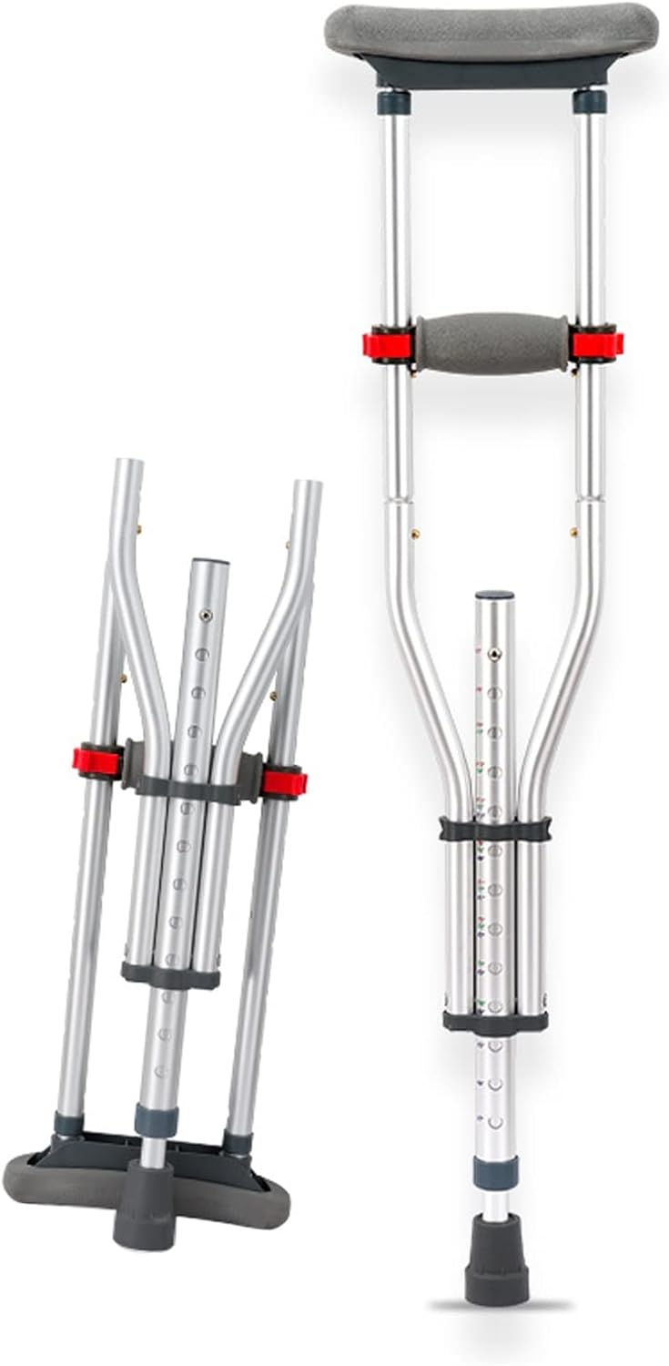Hopfällbar krycka med underarmsstöd och justerbar höjd
