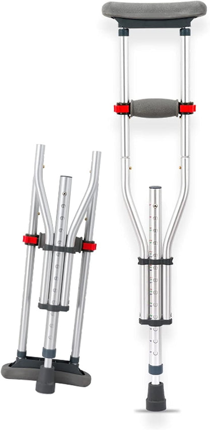 Hopfällbar krycka med underarmsstöd och justerbar höjd