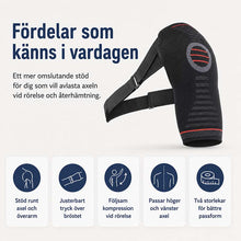 Axelstöd med kompression och justerbara band