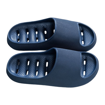 Badtofflor med dräneringshål Blå