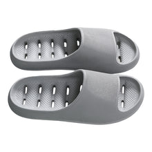 Badtofflor med dräneringshål Grå