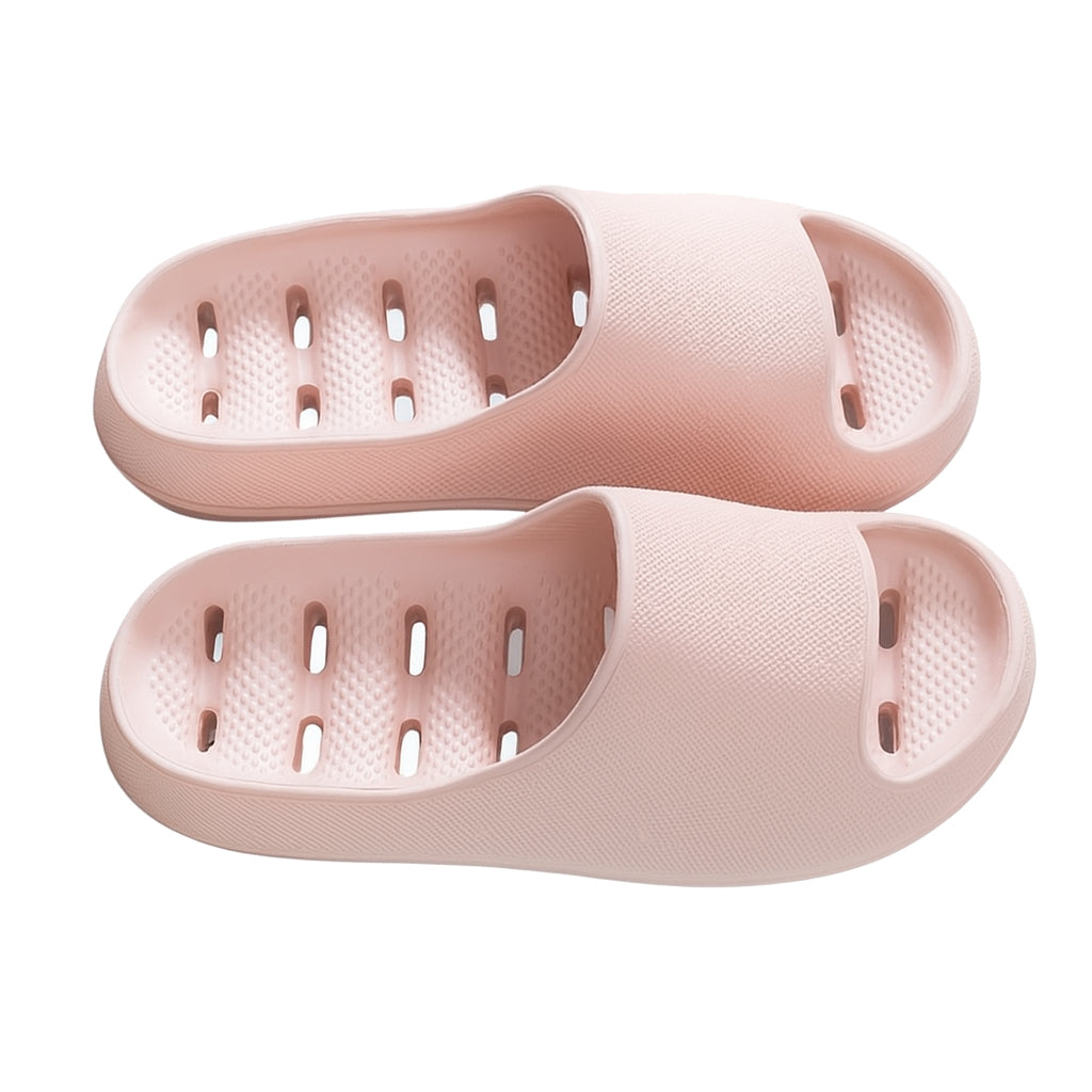 Badtofflor med dräneringshål Rosa