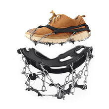 Broddar med kedja & 16 stålspikar - halkskydd för skor Svart