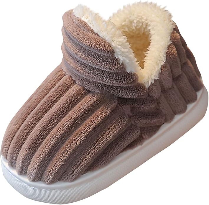 Vintertofflor barn – varmfodrade innetofflor Brun