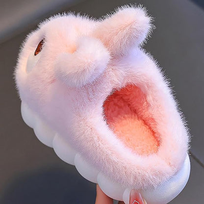 Fluffiga Kanin Tofflor för Barn – Varmt & Säkert