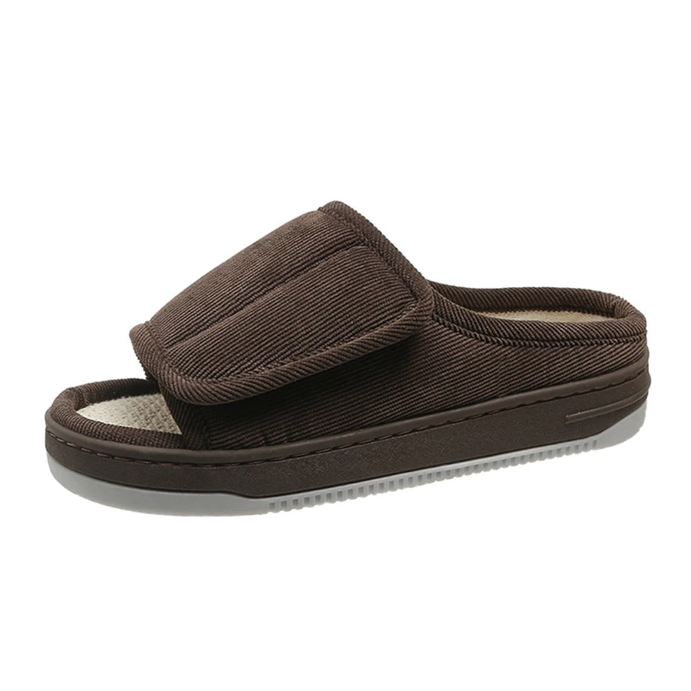 Diabetestofflor för svullna och känsliga fötter Brun