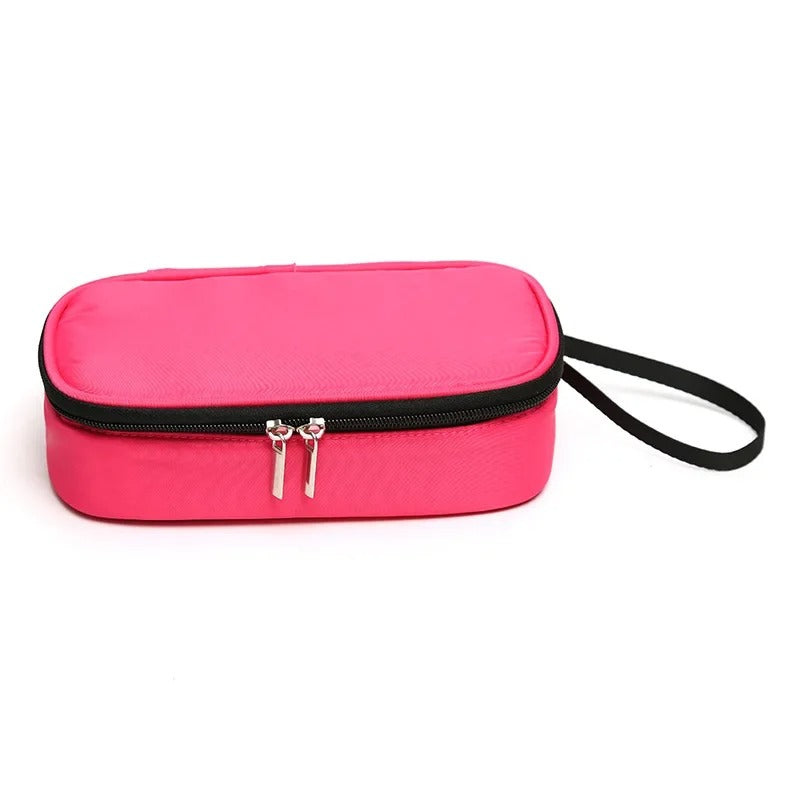 Diabetesväska medicinväska - isolerande och vattentät Mörkrosa