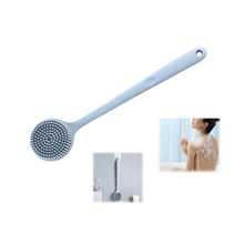 Duschborste i silikon med långt skaft - exfoliera och massera