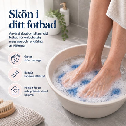 Duschmatta för fotmassage och skrubbning