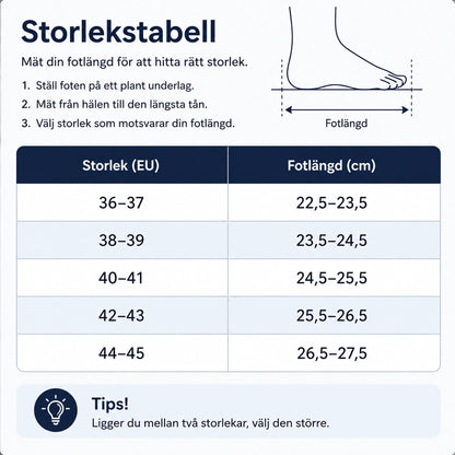 Fodrade vintertofflor - stötdämpande och ergonomiska