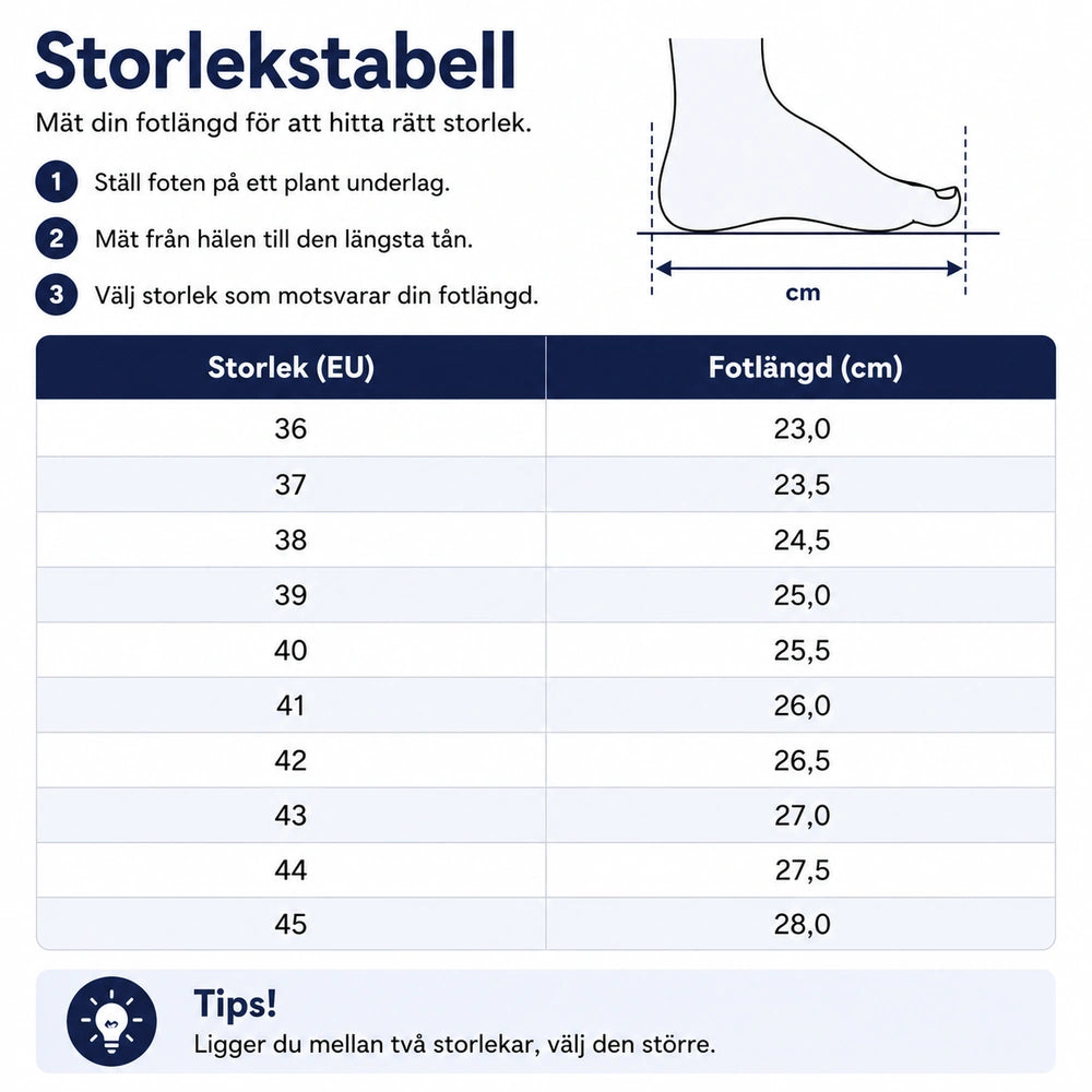 Luftig sko för känsliga fötter