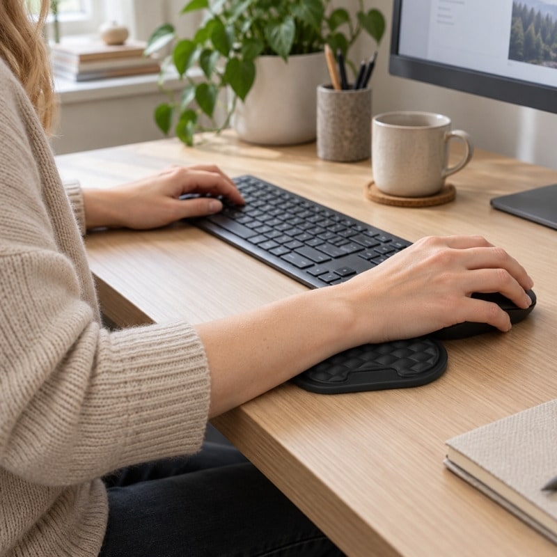 Ergonomisk musmatta med mjukt handledsstöd