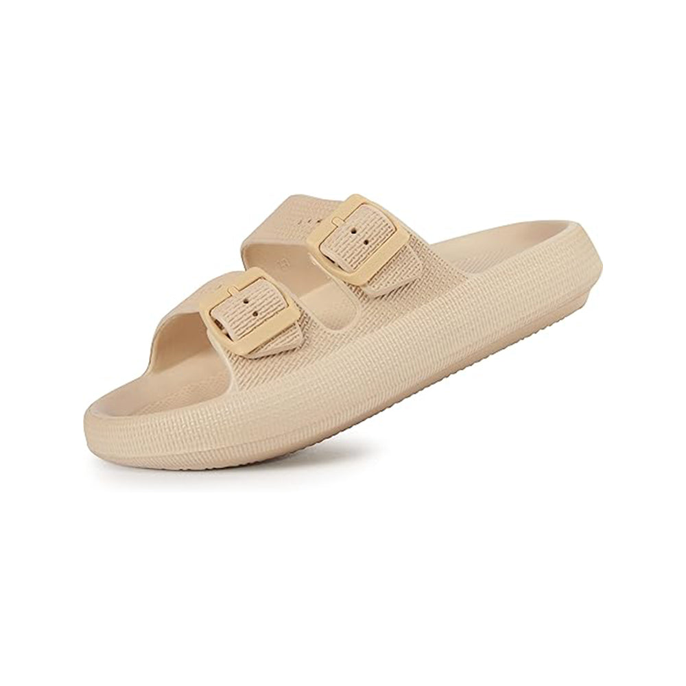 Ergonomiska tofflor med spännen Beige