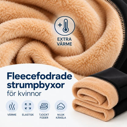 Fleecefodrade strumpbyxor med transparent look