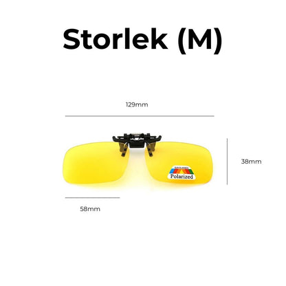 Glasögon för mörkerkörning - Clip-On Polariserade
