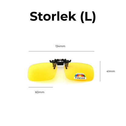 Glasögon för mörkerkörning - Clip-On Polariserade