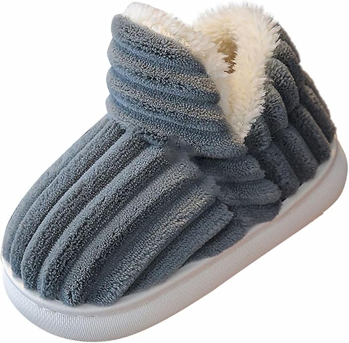 Vintertofflor barn – varmfodrade innetofflor Grå