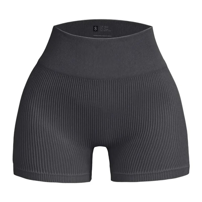 Ribbade träningsshorts Grå