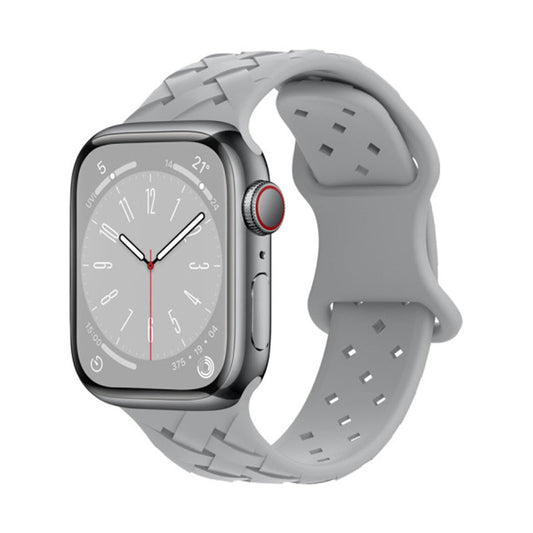 Apple Watch Armband - Braided Silicon Grå