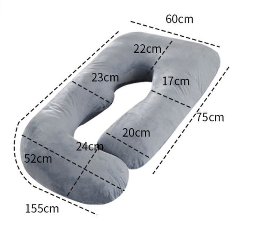 Gravidkudde i U-form – helkroppsstöd för rygg, mage och axlar