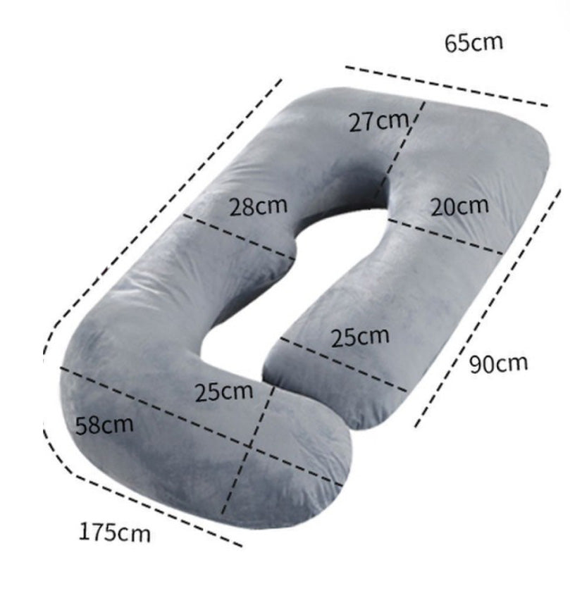 Gravidkudde i U-form – helkroppsstöd för rygg, mage och axlar