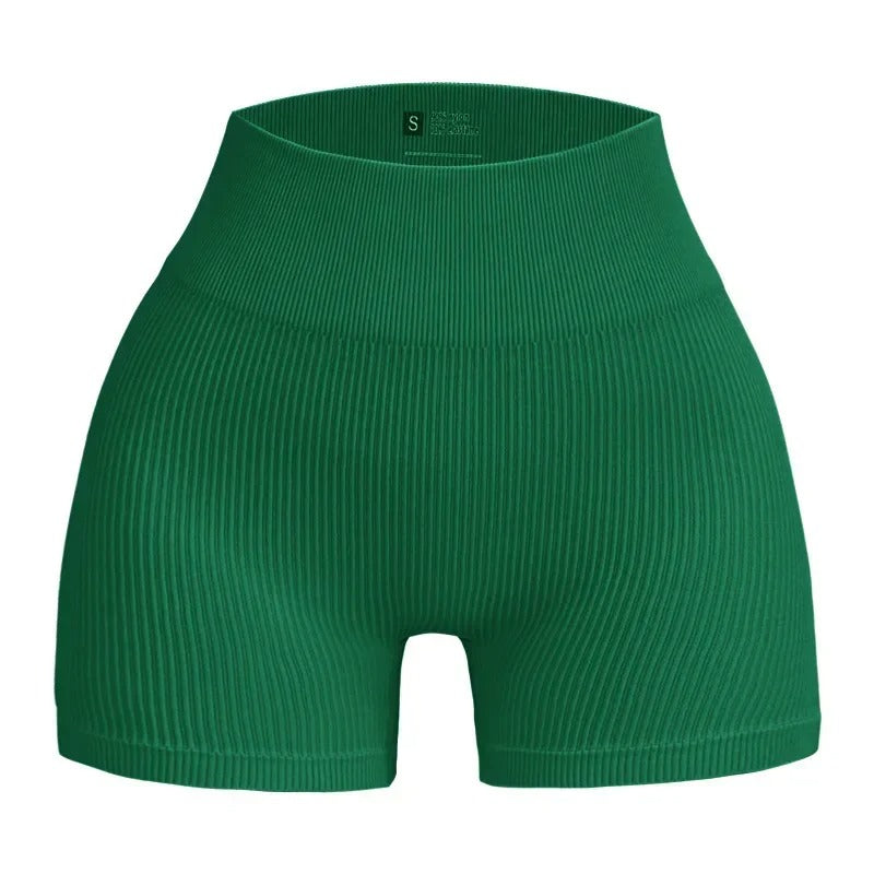 Ribbade träningsshorts Grön