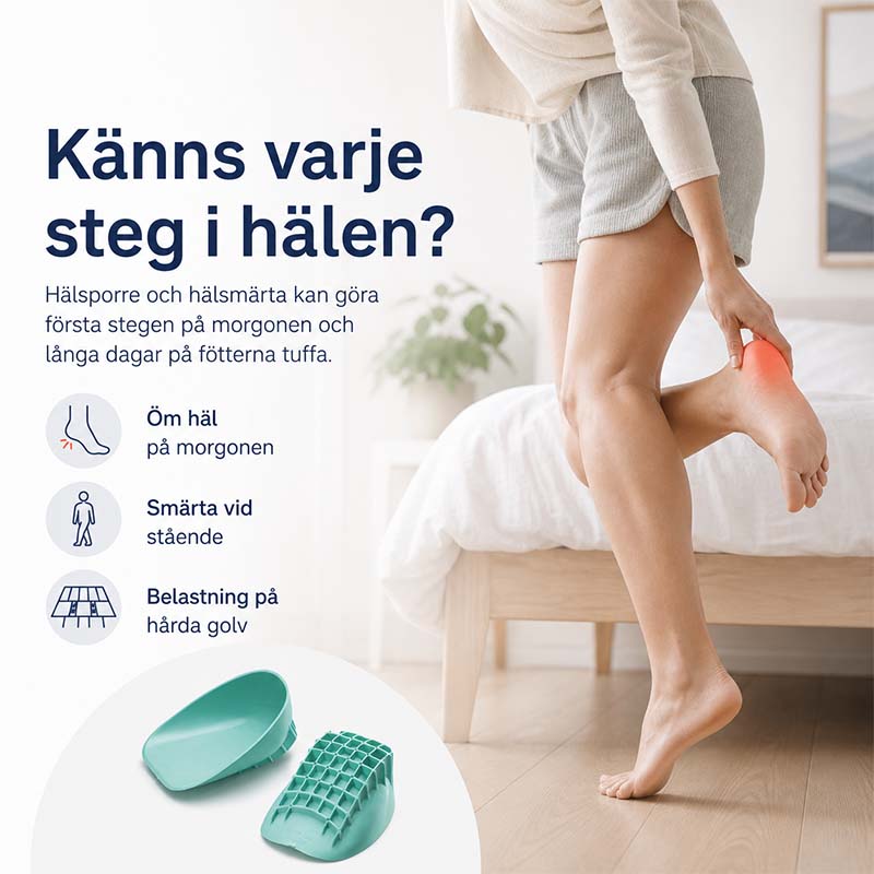 Hälkoppar mot hälsporre och hälsmärta - stötdämpande avlastning