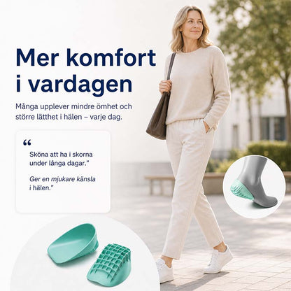 Hälkoppar mot hälsporre och hälsmärta - stötdämpande avlastning