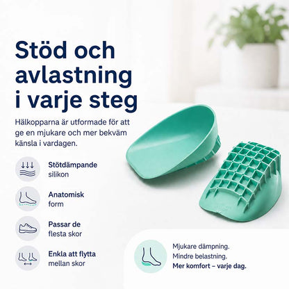 Hälkoppar mot hälsporre och hälsmärta - stötdämpande avlastning