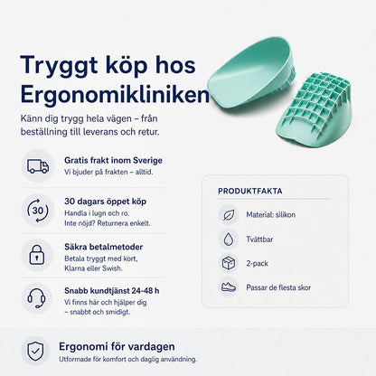Hälkoppar mot hälsporre och hälsmärta - stötdämpande avlastning