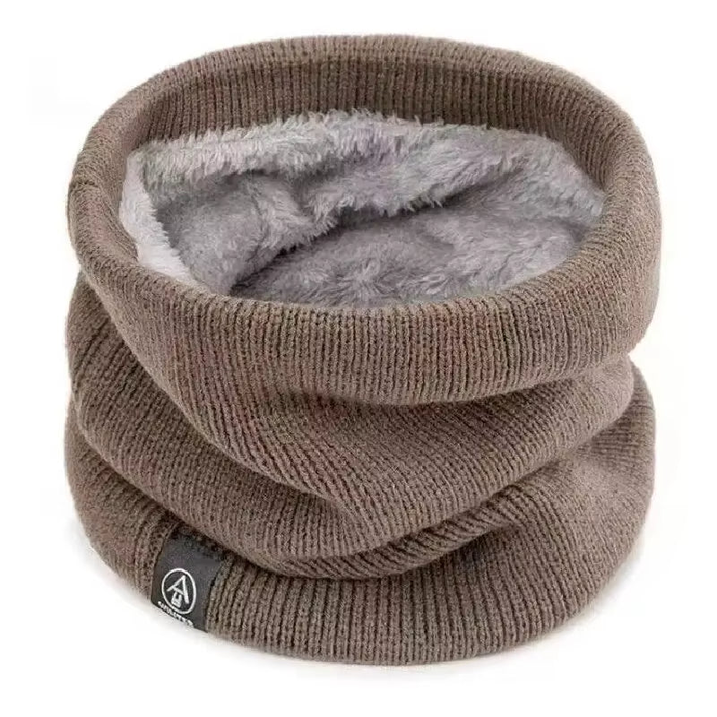 Halsvärmare i fleece - skydd mot kyla och vind Khaki