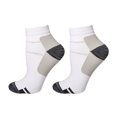 Kompressionsstrumpor för svullnad, hälsporre & fotvärk Grå