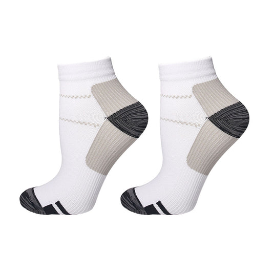 Kompressionsstrumpor för svullnad, hälsporre & fotvärk Grå