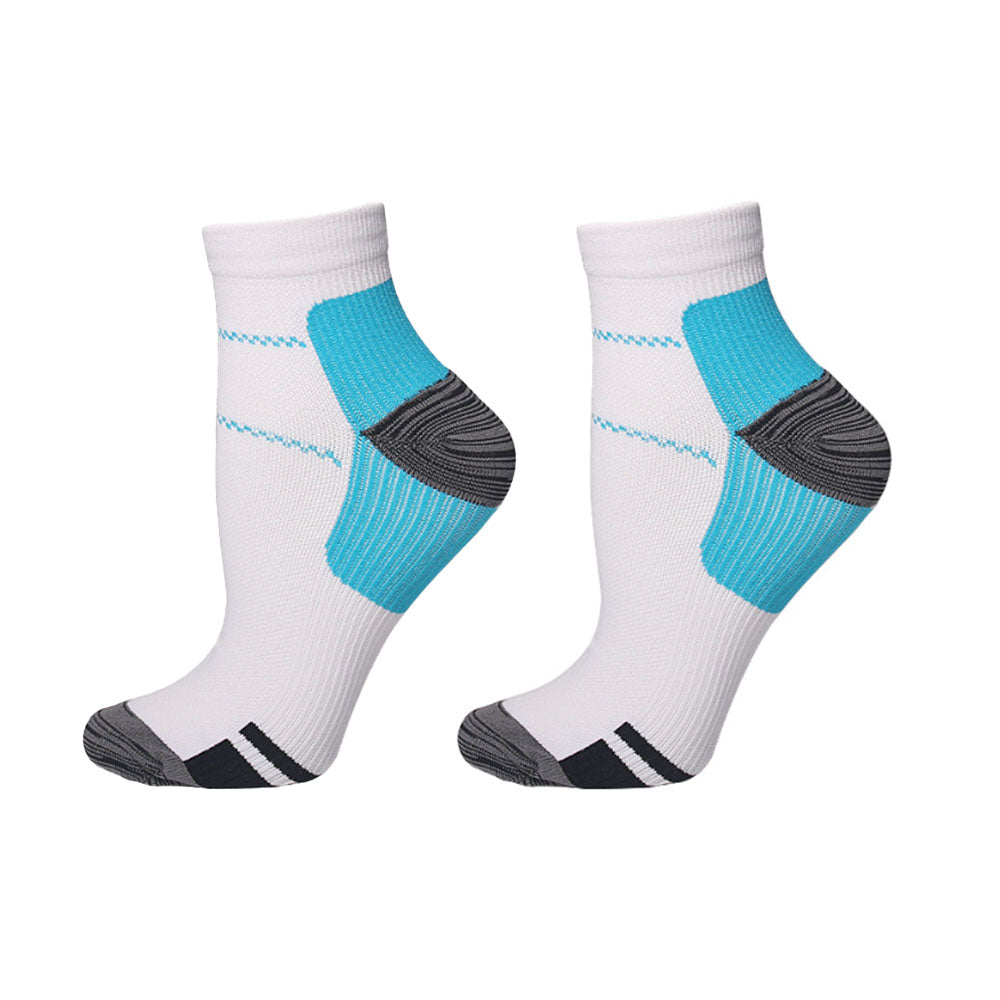 Kompressionsstrumpor för svullnad, hälsporre & fotvärk Blå