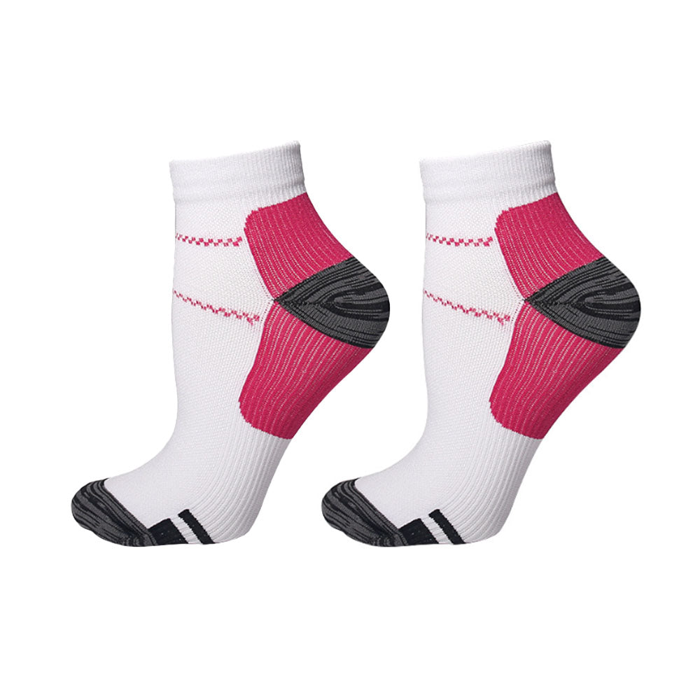 Kompressionsstrumpor för svullnad, hälsporre & fotvärk Rosa