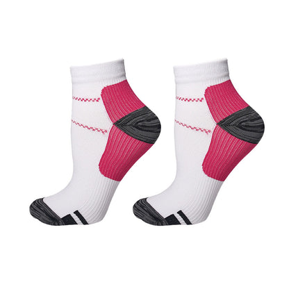 Kompressionsstrumpor för svullnad, hälsporre & fotvärk Rosa