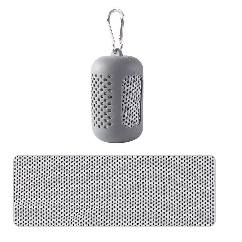 Kylhandduk för träning, feber och varma dagar 30x80cm Grå
