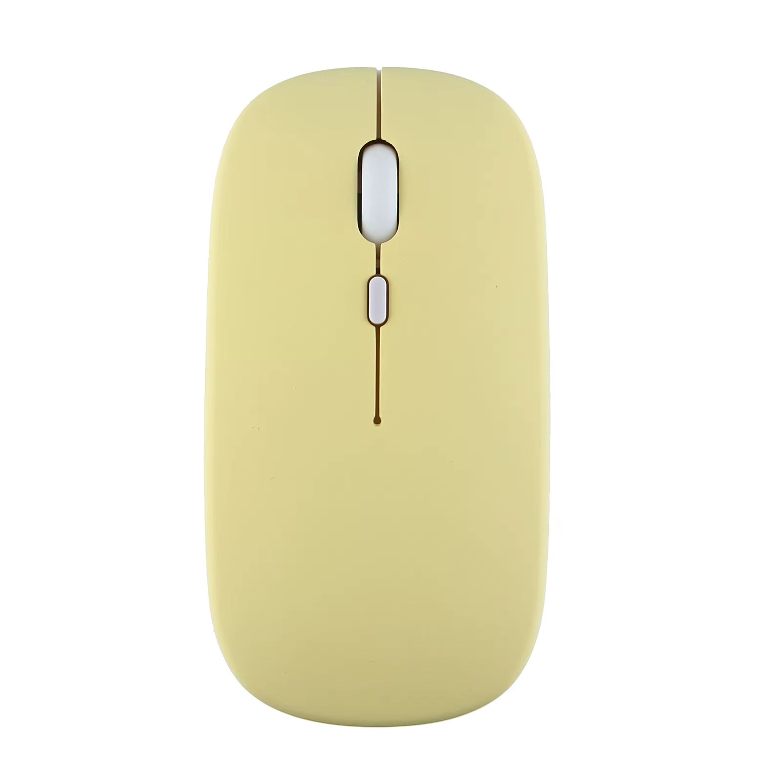 Trådlös Bluetooth-mus – Ergonomisk & Ljudlös Gul
