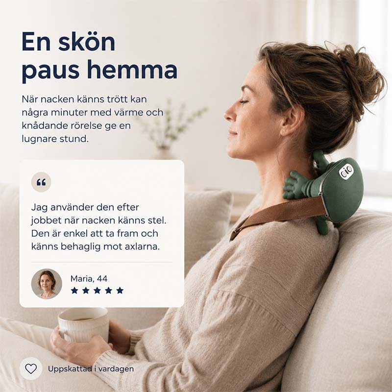 Nackmassage elektrisk med värme och knådning