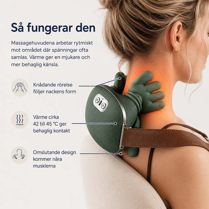 Nackmassage elektrisk med värme och knådning