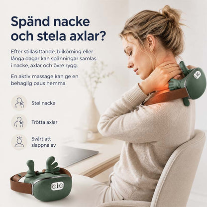 Nackmassage elektrisk med värme och knådning